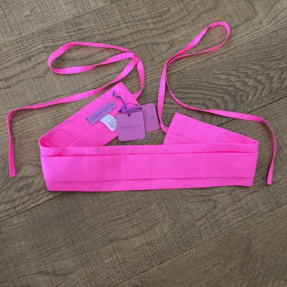 Calypso Christiane Celle Hot Pink Silk Obi Belt